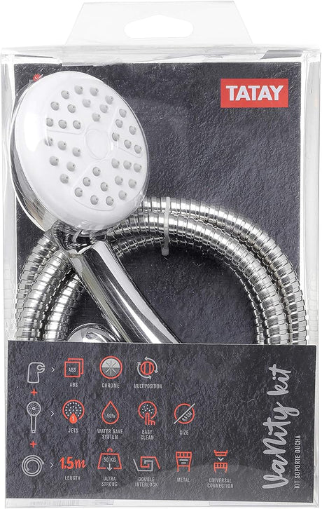 Tatay Stainless Steel Vanity Complete Shower Kit Chrome – Full Bathroom Upgrade Set - Al Kabayel Discount CentreTatay Stainless Steel Vanity Complete Shower Kit Chrome – Full Bathroom Upgrade SetKitchen & Bath FixturesTATAYAl Kabayel Discount Centre
