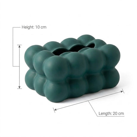 Teal Green Bubble Cluster Ceramic Napkin Holder – 20×16×10 cm - Al Kabayel Discount CentreTeal Green Bubble Cluster Ceramic Napkin Holder – 20×16×10 cmNapkin Holders & Tissue BoxAKDCAl Kabayel Discount Centre