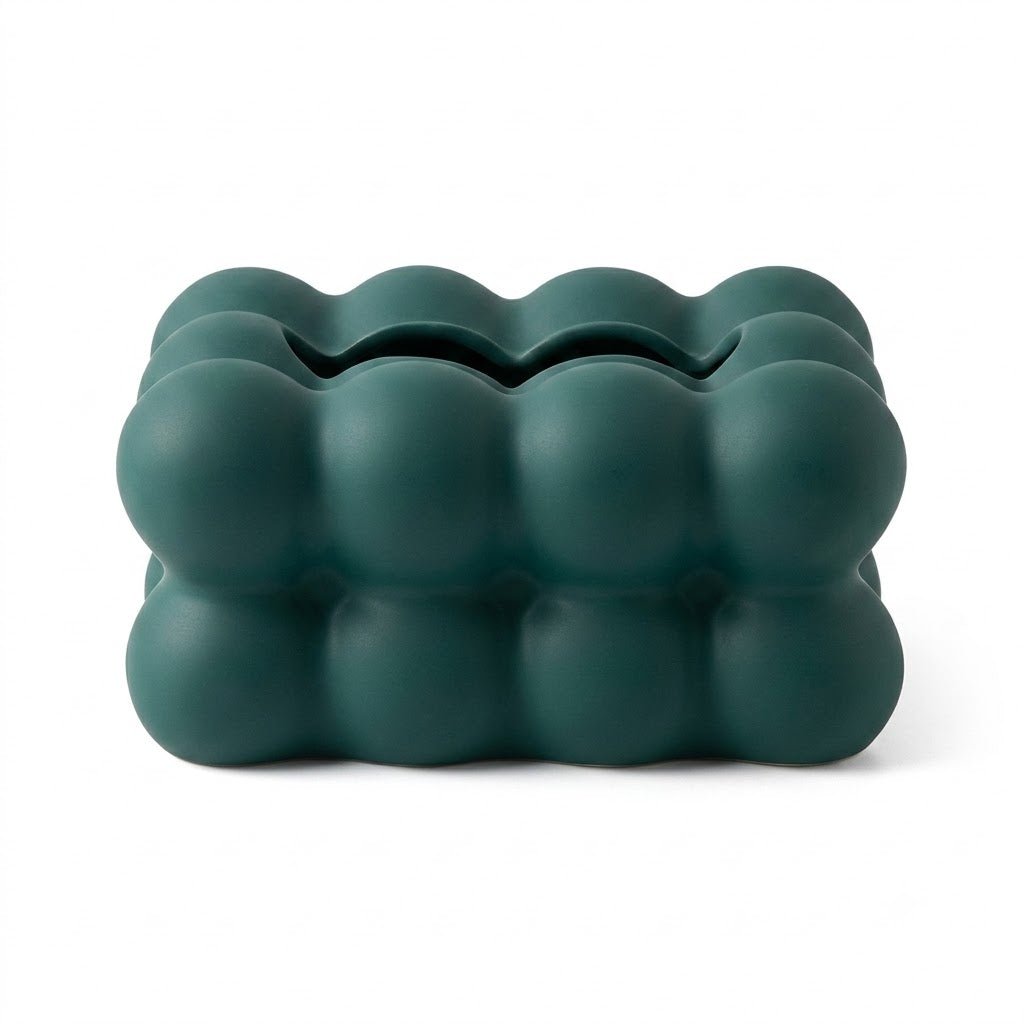 Teal Green Bubble Cluster Ceramic Napkin Holder – 20×16×10 cm - Al Kabayel Discount CentreTeal Green Bubble Cluster Ceramic Napkin Holder – 20×16×10 cmNapkin Holders & Tissue BoxAKDCAl Kabayel Discount Centre