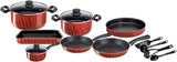 Tefal G6 Tempo Flame 14 - Piece Non - Stick Aluminium Cookware Set – Complete Kitchen Set in Red - Al Kabayel Discount CentreTefal G6 Tempo Flame 14 - Piece Non - Stick Aluminium Cookware Set – Complete Kitchen Set in RedCookware SetTEFALAl Kabayel Discount Centre