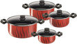 Tefal G6 Tempo Flame 8 - Piece Aluminium Cookware Set with Casseroles – Durable Non - Stick Red Finish - Al Kabayel Discount CentreTefal G6 Tempo Flame 8 - Piece Aluminium Cookware Set with Casseroles – Durable Non - Stick Red FinishCookware SetTEFALAl Kabayel Discount Centre