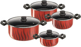 Tefal G6 Tempo Flame 8 - Piece Aluminium Cookware Set with Casseroles – Durable Non - Stick Red Finish - Al Kabayel Discount CentreTefal G6 Tempo Flame 8 - Piece Aluminium Cookware Set with Casseroles – Durable Non - Stick Red FinishCookware SetTEFALAl Kabayel Discount Centre