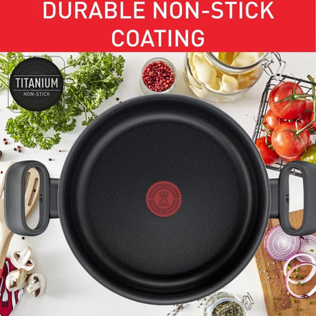 Tefal Tempo Flame 28cm Non - Stick Casserole with Lid – Red Aluminium (C3045485) - Al Kabayel Discount CentreTefal Tempo Flame 28cm Non - Stick Casserole with Lid – Red Aluminium (C3045485)CasserolesTEFALAl Kabayel Discount Centre