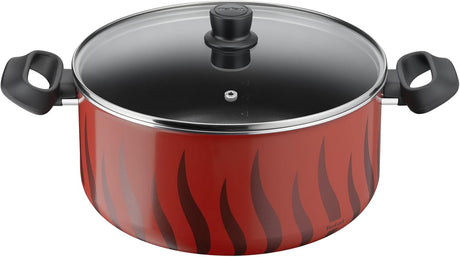 Tefal Tempo Flame 30cm Non - Stick Stewpot with Lid – Red Finish - Al Kabayel Discount CentreTefal Tempo Flame 30cm Non - Stick Stewpot with Lid – Red FinishWoksTEFALAl Kabayel Discount Centre