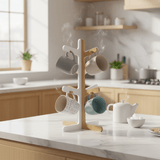 Tessie & Jessie Elegant White Wooden Mug Tree Stand for Stylish Kitchen Storage and Coffee Mug Display – 30cm - Al Kabayel Discount CentreTessie & Jessie Elegant White Wooden Mug Tree Stand for Stylish Kitchen Storage and Coffee Mug Display – 30cmKitchen Utensils & GadgetsTESSIE&JESSIEAl Kabayel Discount Centre