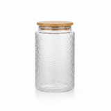 Textured Glass Jar with Bamboo Lid - 800ml / 1000ml - Al Kabayel Discount CentreTextured Glass Jar with Bamboo Lid - 800ml / 1000mlOrganizers & AccessoriesAKDCAl Kabayel Discount Centre