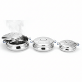 Tharun Premium 3 - Piece Stainless Steel Hotpot Set with Elegant Finish Includes 2000 3000 4000 ml Sizes - Al Kabayel Discount CentreTharun Premium 3 - Piece Stainless Steel Hotpot Set with Elegant Finish Includes 2000 3000 4000 ml SizesCasserolesTHARUNAl Kabayel Discount Centre