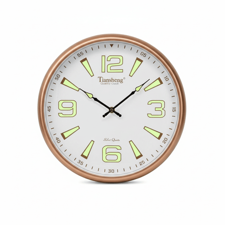 Tiansheng Silent Quartz Wall Clock – 34cm | Rose Gold | Luminous Dial - Al Kabayel Discount CentreTiansheng Silent Quartz Wall Clock – 34cm | Rose Gold | Luminous DialWall ClocksTIANSHENGAl Kabayel Discount Centre