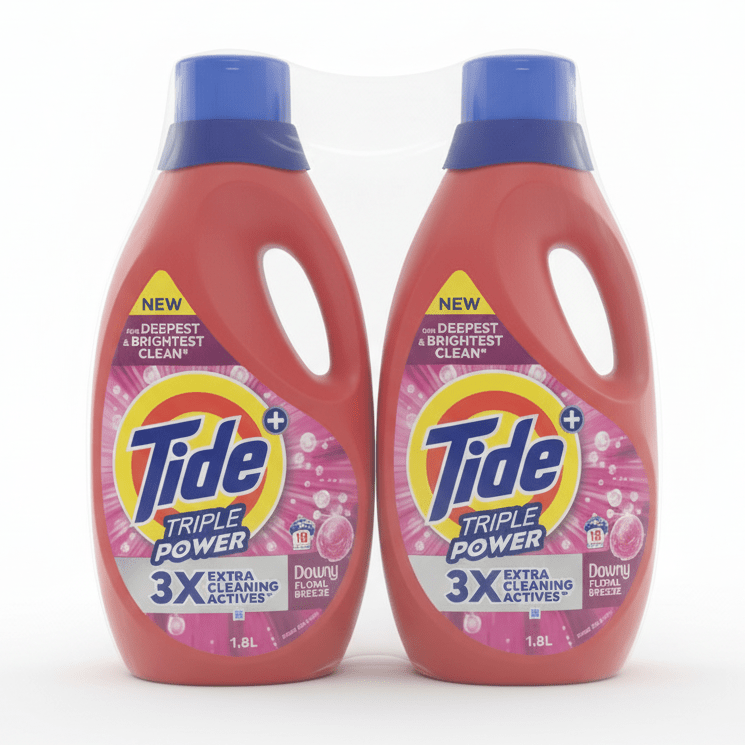 Tide 2pcs Triple Power Gel Laundry Detergent 1.8L, Downy Floral Breeze - Al Kabayel Discount CentreTide 2pcs Triple Power Gel Laundry Detergent 1.8L, Downy Floral BreezeLaundry CareTIDEAl Kabayel Discount Centre