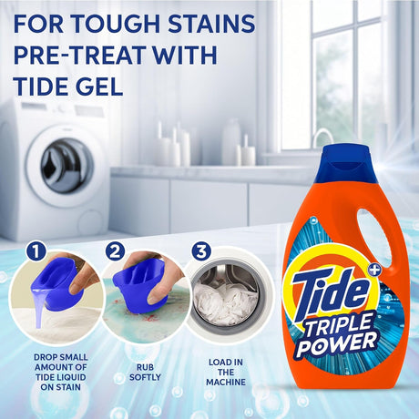Tide 2pcs Triple Power Gel Laundry Detergent 1.8L, Original Scent - Al Kabayel Discount CentreTide 2pcs Triple Power Gel Laundry Detergent 1.8L, Original ScentLaundry CareTIDEAl Kabayel Discount Centre