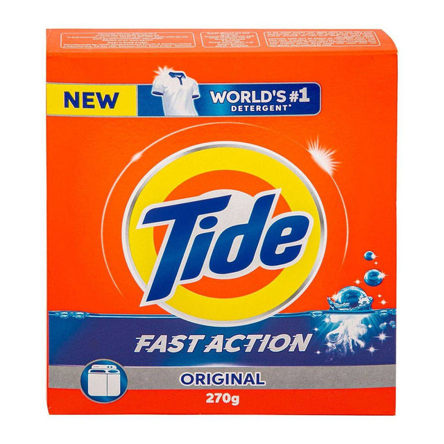 Tide Fast Action Original Detergent Powder 270g, Top Load Washing Powder - Al Kabayel Discount CentreTide Fast Action Original Detergent Powder 270g, Top Load Washing PowderLaundry CareTIDEAl Kabayel Discount Centre