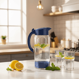 Titiz Alâ Jug 1500ml | Clear Glass Water Jug with Flip Lid | Kitchen Carafe | Navy blue,White,Grey | - Al Kabayel Discount CentreTitiz Alâ Jug 1500ml | Clear Glass Water Jug with Flip Lid | Kitchen Carafe | Navy blue,White,Grey |JugsTITIZAl Kabayel Discount Centre