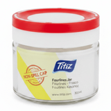 Titiz Fourlines Borosilicate Glass Storage Jar with Non-Spill Airtight Plastic Lid – 300ml | Green / Blue / Red / Black - Al Kabayel Discount CentreTitiz Fourlines Borosilicate Glass Storage Jar with Non-Spill Airtight Plastic Lid – 300ml | Green / Blue / Red / BlackJars & Food SaversTITIZAl Kabayel Discount Centre
