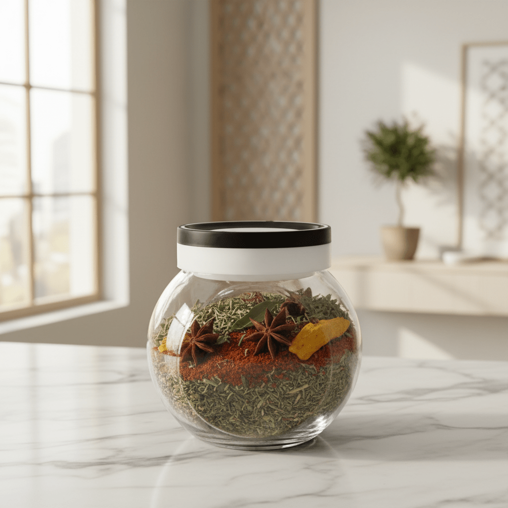 Titiz Fourlines Round Glass Jar with Airtight Plastic Lid – 750ml |Blue / Black | - Al Kabayel Discount CentreTitiz Fourlines Round Glass Jar with Airtight Plastic Lid – 750ml |Blue / Black |Jars & Food SaversTITIZAl Kabayel Discount Centre