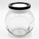 Titiz Fourlines Round Glass Jar with Airtight Plastic Lid – 750ml |Blue / Black | - Al Kabayel Discount CentreTitiz Fourlines Round Glass Jar with Airtight Plastic Lid – 750ml |Blue / Black |Jars & Food SaversTITIZAl Kabayel Discount Centre