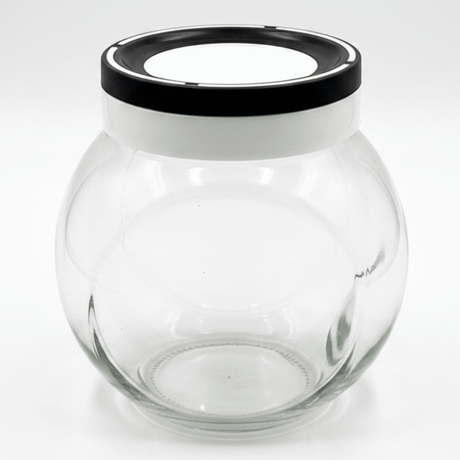Titiz Fourlines Round Glass Jar with Airtight Plastic Lid – 750ml |Blue / Black | - Al Kabayel Discount CentreTitiz Fourlines Round Glass Jar with Airtight Plastic Lid – 750ml |Blue / Black |Jars & Food SaversTITIZAl Kabayel Discount Centre