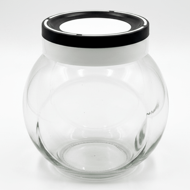 Titiz Fourlines Round Glass Jar with Airtight Plastic Lid – 750ml |Blue / Black | - Al Kabayel Discount CentreTitiz Fourlines Round Glass Jar with Airtight Plastic Lid – 750ml |Blue / Black |Jars & Food SaversTITIZAl Kabayel Discount Centre