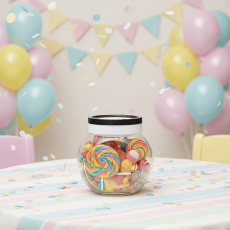 Titiz Fourlines Round Glass Jar with Airtight Plastic Lid – 750ml |Blue / Black | - Al Kabayel Discount CentreTitiz Fourlines Round Glass Jar with Airtight Plastic Lid – 750ml |Blue / Black |Jars & Food SaversTITIZAl Kabayel Discount Centre