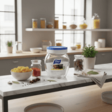 Titiz Fourlines Round Glass Storage Jar with Airtight Plastic Lid – 720ml | Blue / Red / Green | - Al Kabayel Discount CentreTitiz Fourlines Round Glass Storage Jar with Airtight Plastic Lid – 720ml | Blue / Red / Green |Jars & Food SaversTITIZAl Kabayel Discount Centre