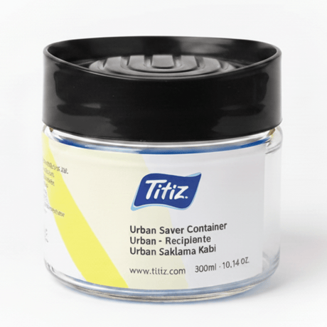 Titiz Urban Saver Glass Storage Jar with Plastic Lid – 300ml | Red / Blue / Black | - Al Kabayel Discount CentreTitiz Urban Saver Glass Storage Jar with Plastic Lid – 300ml | Red / Blue / Black |Jars & Food SaversTITIZAl Kabayel Discount Centre