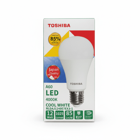 Toshiba 12W Led Bulb Cool White Light E27 - Al Kabayel Discount CentreToshiba 12W Led Bulb Cool White Light E27Light BulbsTOSHIBAAl Kabayel Discount Centre