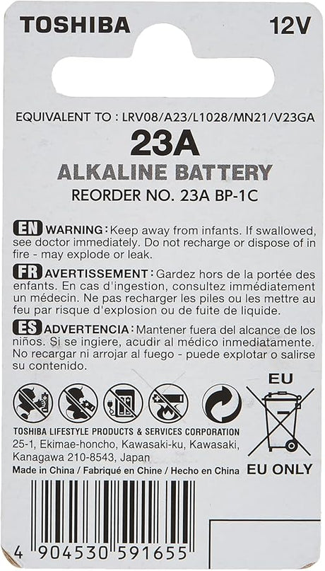 TOSHIBA 23A Alkaline Battery 12V - Al Kabayel Discount CentreTOSHIBA 23A Alkaline Battery 12VBatteriesTOSHIBAAl Kabayel Discount Centre