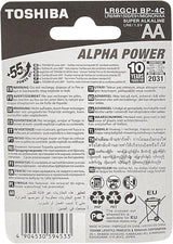 TOSHIBA AA Alpha Power Super Alkaline Battery 1.5V, Pack of 4 - Al Kabayel Discount CentreTOSHIBA AA Alpha Power Super Alkaline Battery 1.5V, Pack of 4BatteriesTOSHIBAAl Kabayel Discount Centre