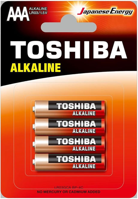 TOSHIBA AAA Alkaline Battery 1.5V, Pack of 4 - Al Kabayel Discount CentreTOSHIBA AAA Alkaline Battery 1.5V, Pack of 4BatteriesTOSHIBAAl Kabayel Discount Centre