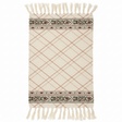 Traditional Diamond Lattice Woven Carpet with Tassel Fringe | 50% Cotton 50% Polyester | Cream Ivory | 60 x 90 cm | Handcrafted Flatweave Rug for Living Room, Bedroom & Majlis - Al Kabayel Discount CentreTraditional Diamond Lattice Woven Carpet with Tassel Fringe | 50% Cotton 50% Polyester | Cream Ivory | 60 x 90 cm | Handcrafted Flatweave Rug for Living Room, Bedroom & MajlisDoormatsAKDCAl Kabayel Discount Centre
