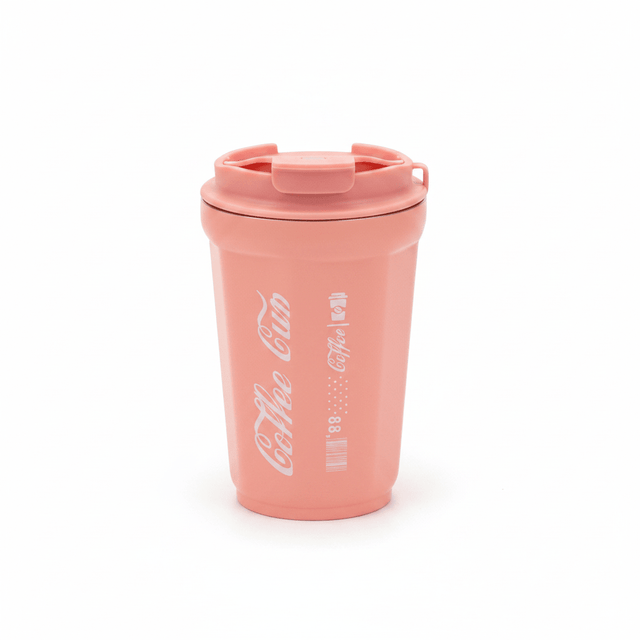 Travel Mug with Flip Lid — 400ml - Coral / Cream / Teal Green - Al Kabayel Discount CentreTravel Mug with Flip Lid — 400ml - Coral / Cream / Teal GreenMugsAKDCAl Kabayel Discount Centre