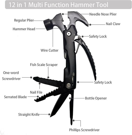 TRAVELER 12 - Function Hammer Tool, Aluminum Handle Stainless Steel - Al Kabayel Discount CentreTRAVELER 12 - Function Hammer Tool, Aluminum Handle Stainless SteelHand ToolsTRAVELERAl Kabayel Discount Centre