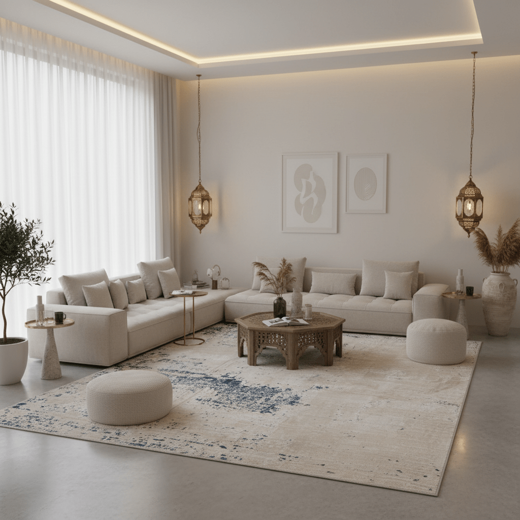 Turkmen Tawakal Carpets | Lugo Ivory & Blue Abstract Rug Carpet | 300 × 400 cm - Al Kabayel Discount CentreTurkmen Tawakal Carpets | Lugo Ivory & Blue Abstract Rug Carpet | 300 × 400 cmDoormatsTURKMEN TAWAKAL CARPETSAl Kabayel Discount Centre