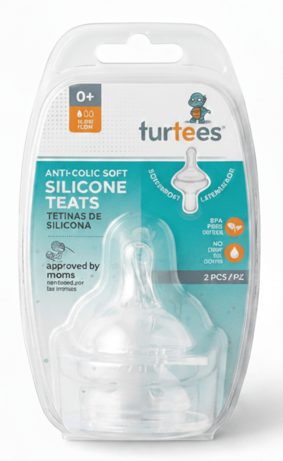 Turtees Anti - Colic Soft Silicone Teats – Slow Flow, 0+ Months (2 Pcs) - Al Kabayel Discount CentreTurtees Anti - Colic Soft Silicone Teats – Slow Flow, 0+ Months (2 Pcs)Baby ProductsTURTEESAl Kabayel Discount Centre