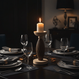 Two - Tone Wooden and Plastic Candle Holder 22.5cm – Brown & Natural Decorative Pillar Stand - Al Kabayel Discount CentreTwo - Tone Wooden and Plastic Candle Holder 22.5cm – Brown & Natural Decorative Pillar StandHome Décor AccentsAKDCAl Kabayel Discount Centre
