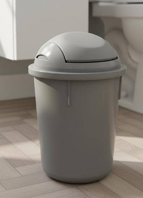 UFO 8 Litre Swing Lid Dustbin – Compact Plastic Waste Bin 23.5x35 cm, Gray Color for Home & Office - Al Kabayel Discount CentreUFO 8 Litre Swing Lid Dustbin – Compact Plastic Waste Bin 23.5x35 cm, Gray Color for Home & OfficeTrash CanUFOAl Kabayel Discount Centre