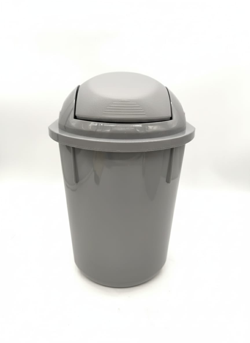 UFO 8 Litre Swing Lid Dustbin – Compact Plastic Waste Bin 23.5x35 cm, Gray Color for Home & Office - Al Kabayel Discount CentreUFO 8 Litre Swing Lid Dustbin – Compact Plastic Waste Bin 23.5x35 cm, Gray Color for Home & OfficeTrash CanUFOAl Kabayel Discount Centre