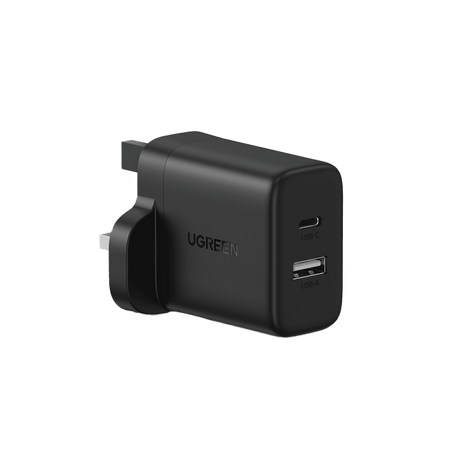 UGREEN 20W 2 - Port Fast Charger(1xUSB - C, 1xUSB - A), Sage Charging, Wide Compatibility, Black - X227 - Al Kabayel Discount CentreUGREEN 20W 2 - Port Fast Charger(1xUSB - C, 1xUSB - A), Sage Charging, Wide Compatibility, Black - X227Cords & AdaptersUGREENAl Kabayel Discount Centre