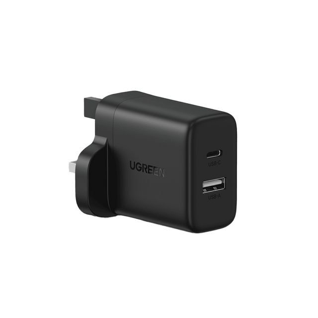 UGREEN 20W 2 - Port Fast Charger(1xUSB - C, 1xUSB - A), Sage Charging, Wide Compatibility, Black - X227 - Al Kabayel Discount CentreUGREEN 20W 2 - Port Fast Charger(1xUSB - C, 1xUSB - A), Sage Charging, Wide Compatibility, Black - X227Cords & AdaptersUGREENAl Kabayel Discount Centre
