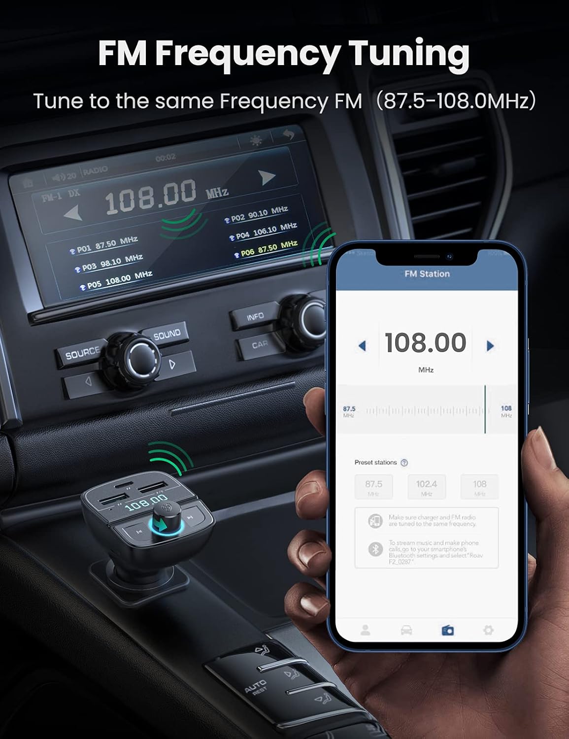 UGREEN Bluetooth FM Transmitter Car Charger(5.0+PD+QC3.0+USB Flash Drive+TF), 31.5W Output Power, Black - CD229 - Al Kabayel Discount CentreUGREEN Bluetooth FM Transmitter Car Charger(5.0+PD+QC3.0+USB Flash Drive+TF), 31.5W Output Power, Black - CD229Cords & AdaptersUGREENAl Kabayel Discount Centre