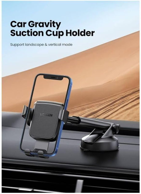 UGREEN Gravity Phone Holder with Suction Cup, Car Phone Mount, Black - LP200 - Al Kabayel Discount CentreUGREEN Gravity Phone Holder with Suction Cup, Car Phone Mount, Black - LP200Mobile AccessoriesUGREENAl Kabayel Discount Centre