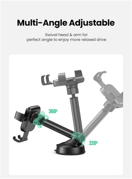 UGREEN Gravity Phone Holder with Suction Cup, Car Phone Mount, Black - LP200 - Al Kabayel Discount CentreUGREEN Gravity Phone Holder with Suction Cup, Car Phone Mount, Black - LP200Mobile AccessoriesUGREENAl Kabayel Discount Centre