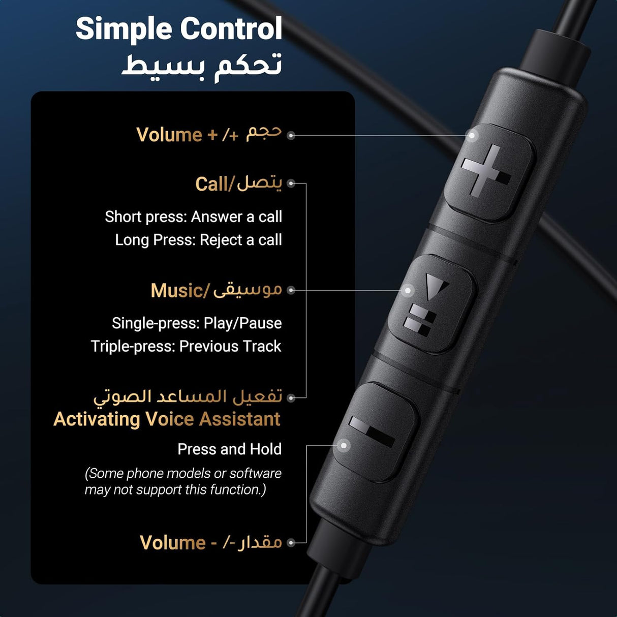 UGREEN In - Ear Earphones with USB - C Connector, 1.2 Meter Cable, Immersive & Comfortable, Wind Noise Reduction, EP105 - Al Kabayel Discount CentreUGREEN In - Ear Earphones with USB - C Connector, 1.2 Meter Cable, Immersive & Comfortable, Wind Noise Reduction, EP105Mobile AccessoriesUGREENAl Kabayel Discount Centre
