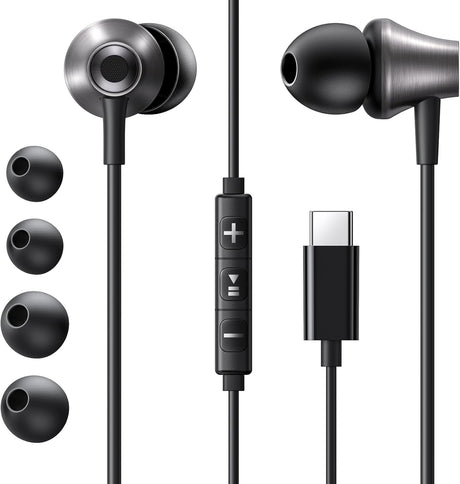 UGREEN In - Ear Earphones with USB - C Connector, 1.2 Meter Cable, Immersive & Comfortable, Wind Noise Reduction, EP105 - Al Kabayel Discount CentreUGREEN In - Ear Earphones with USB - C Connector, 1.2 Meter Cable, Immersive & Comfortable, Wind Noise Reduction, EP105Mobile AccessoriesUGREENAl Kabayel Discount Centre