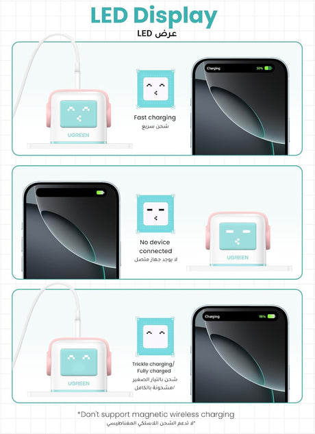 UGREEN Nexode RG 65W 3 - Port GaN Fast Charger(2xUSB - C, 1xUSB - A), Pink/Blue - CD361 - Al Kabayel Discount CentreUGREEN Nexode RG 65W 3 - Port GaN Fast Charger(2xUSB - C, 1xUSB - A), Pink/Blue - CD361Cords & AdaptersUGREENAl Kabayel Discount Centre