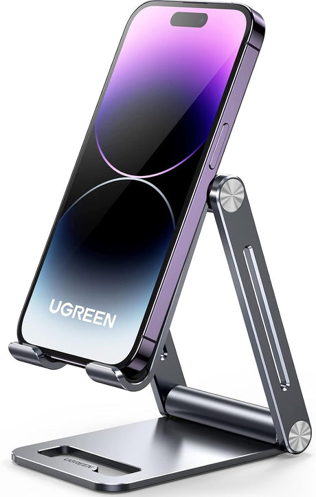 UGREEN Phone Holder with Roller, Multi - Angle Adjustment, Alluminum Alloy + Silicone Material, LP263 - Al Kabayel Discount CentreUGREEN Phone Holder with Roller, Multi - Angle Adjustment, Alluminum Alloy + Silicone Material, LP263Mobile AccessoriesUGREENAl Kabayel Discount Centre