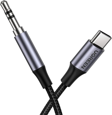 UGREEN Round USB - C Audio Cable 1 Meter, 3.5mm M/M Aluminum Shell, Deep Grey - AV143 - Al Kabayel Discount CentreUGREEN Round USB - C Audio Cable 1 Meter, 3.5mm M/M Aluminum Shell, Deep Grey - AV143Cords & AdaptersUGREENAl Kabayel Discount Centre