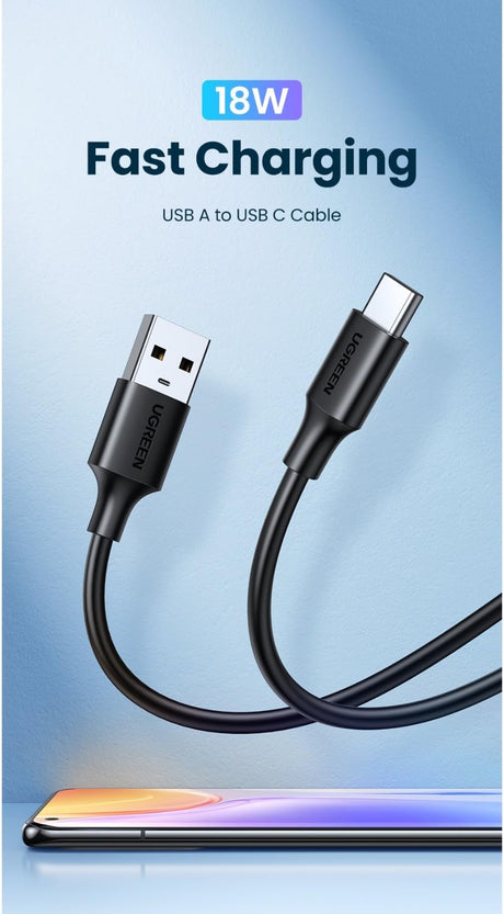 UGREEN USB - A to USB - C Fast Charging Cable 1 Meter, 480Mbps - 3A Max, Charging & Data Sync, Black - US287 - Al Kabayel Discount CentreUGREEN USB - A to USB - C Fast Charging Cable 1 Meter, 480Mbps - 3A Max, Charging & Data Sync, Black - US287Cords & AdaptersUGREENAl Kabayel Discount Centre