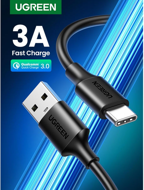 UGREEN USB - A to USB - C Fast Charging Cable 1 Meter, 480Mbps - 3A Max, Charging & Data Sync, Black - US287 - Al Kabayel Discount CentreUGREEN USB - A to USB - C Fast Charging Cable 1 Meter, 480Mbps - 3A Max, Charging & Data Sync, Black - US287Cords & AdaptersUGREENAl Kabayel Discount Centre