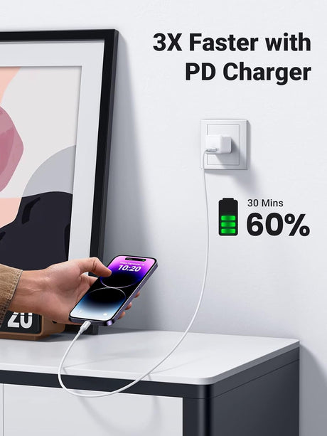 UGREEN USB - C to Lightning M/M Cable Rubber Shell 2 Meter, Charging & Data Sync, 60W Fast Charge Support, 480Mbps Max, White - Al Kabayel Discount CentreUGREEN USB - C to Lightning M/M Cable Rubber Shell 2 Meter, Charging & Data Sync, 60W Fast Charge Support, 480Mbps Max, WhiteCords & AdaptersUGREENAl Kabayel Discount Centre