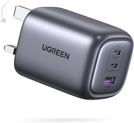 UGREEN X553 Nexode 65W 3 - Port PD GaN Fast Charger - Gray - Al Kabayel Discount CentreUGREEN X553 Nexode 65W 3 - Port PD GaN Fast Charger - GrayCords & AdaptersUGREENAl Kabayel Discount Centre